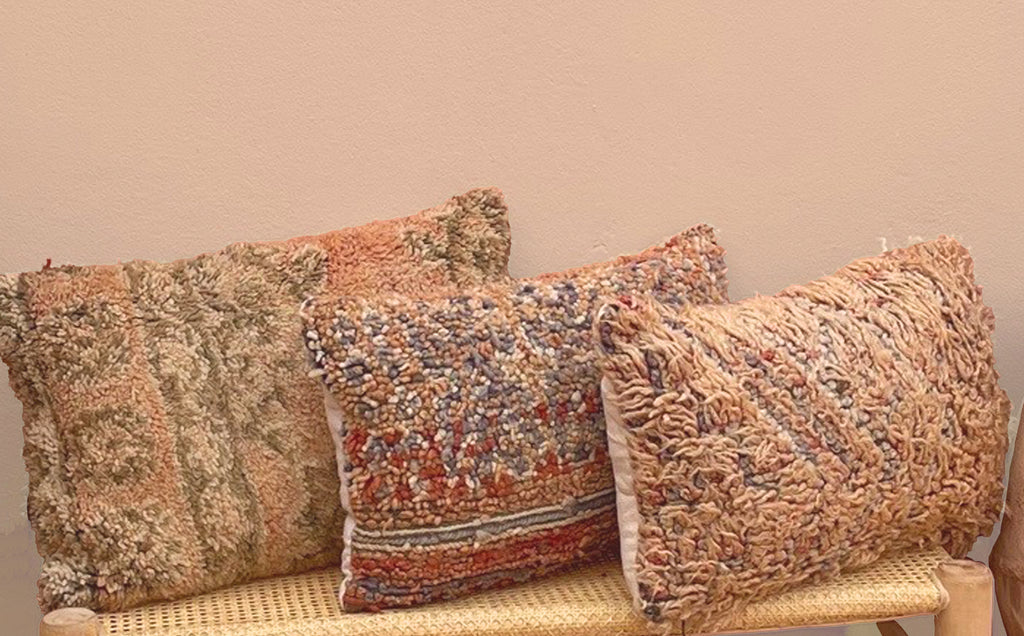 Moroccan Rugs - Boujaad cushion collection recycled and sustainable 