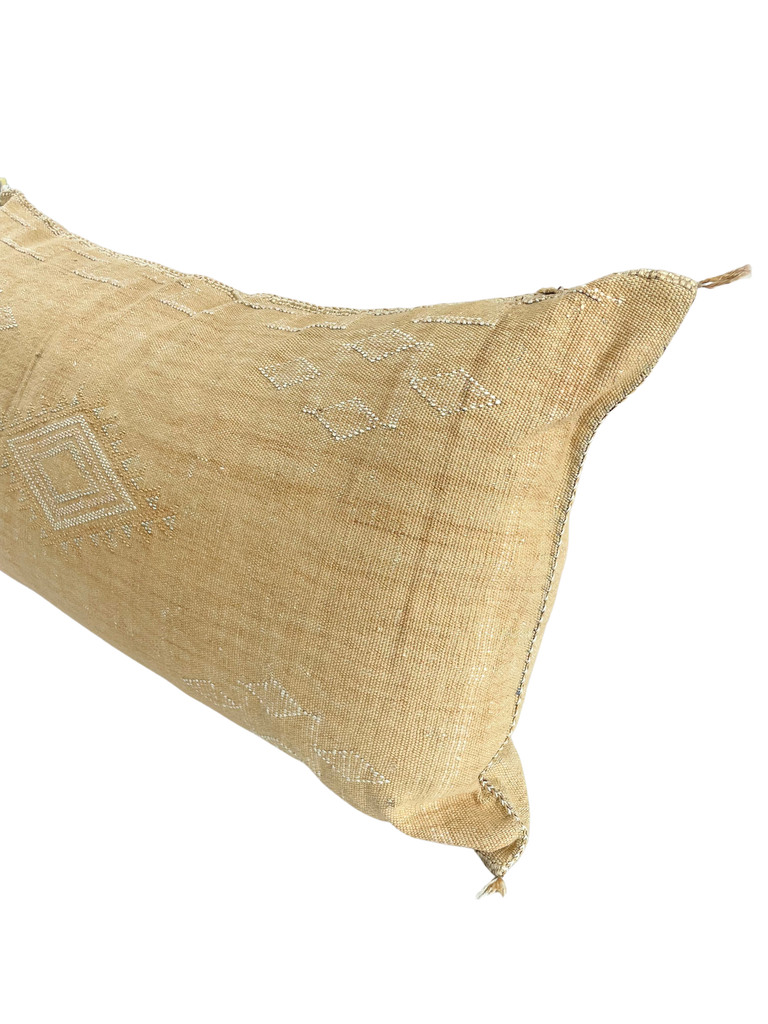 Cactus silk cushion displaying exquisite patterns.