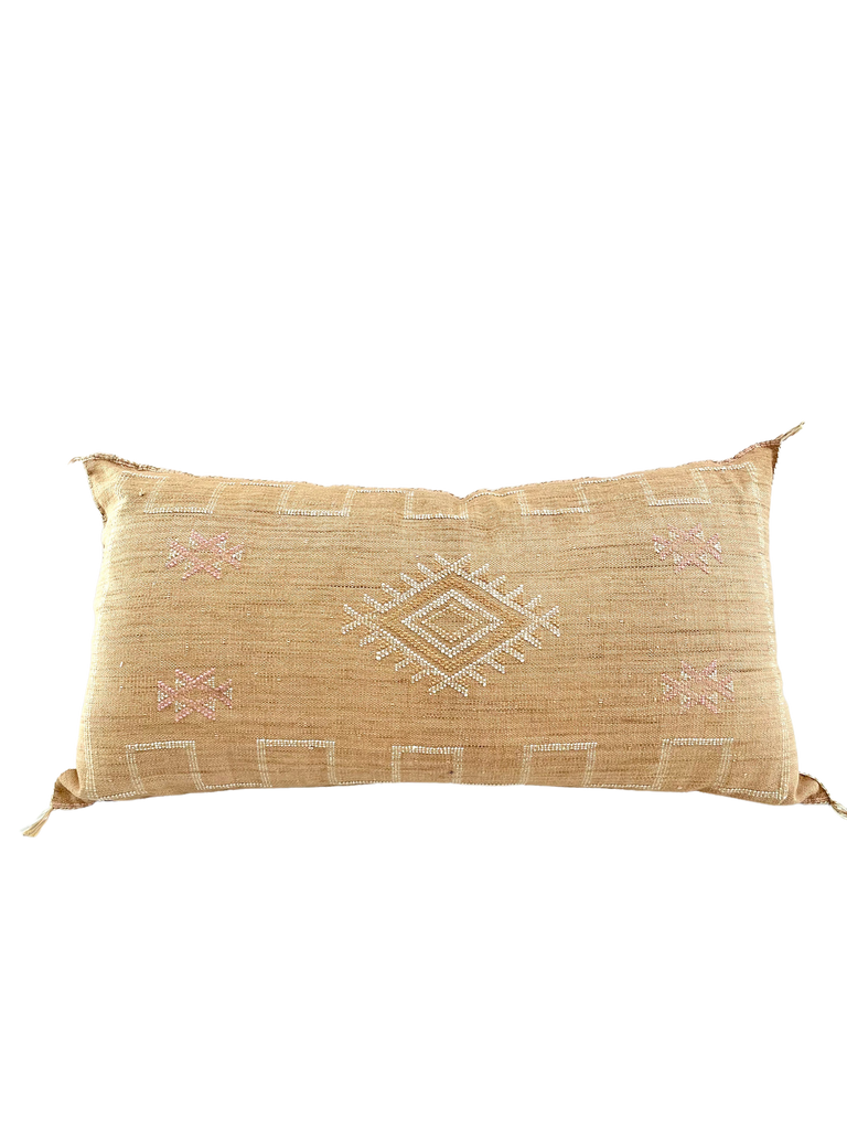 Moroccan rugs Australia: Discover the charm of the unique cactus silk cushion rug at Moroccan Tribe.