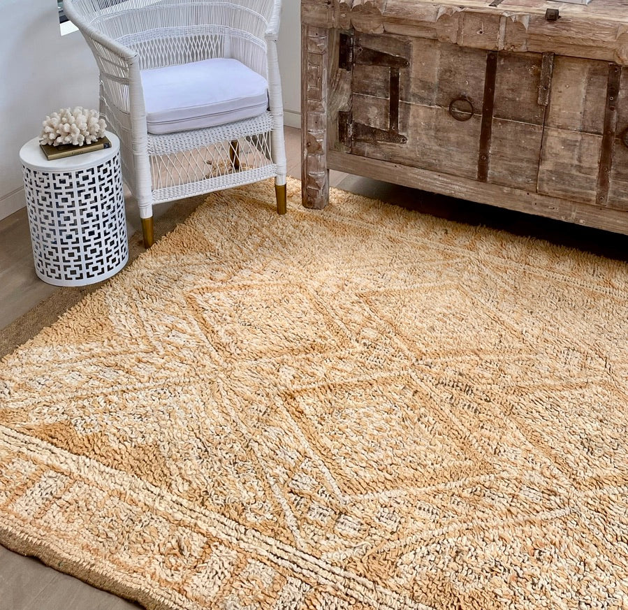 Neutral Moroccan Rug - Contemporary Design with soft neutral tones