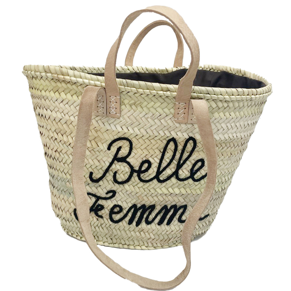 Trendy beach bag with black stitching, unique design, adding a touch of elegance to your outfit. Baku swimware bags