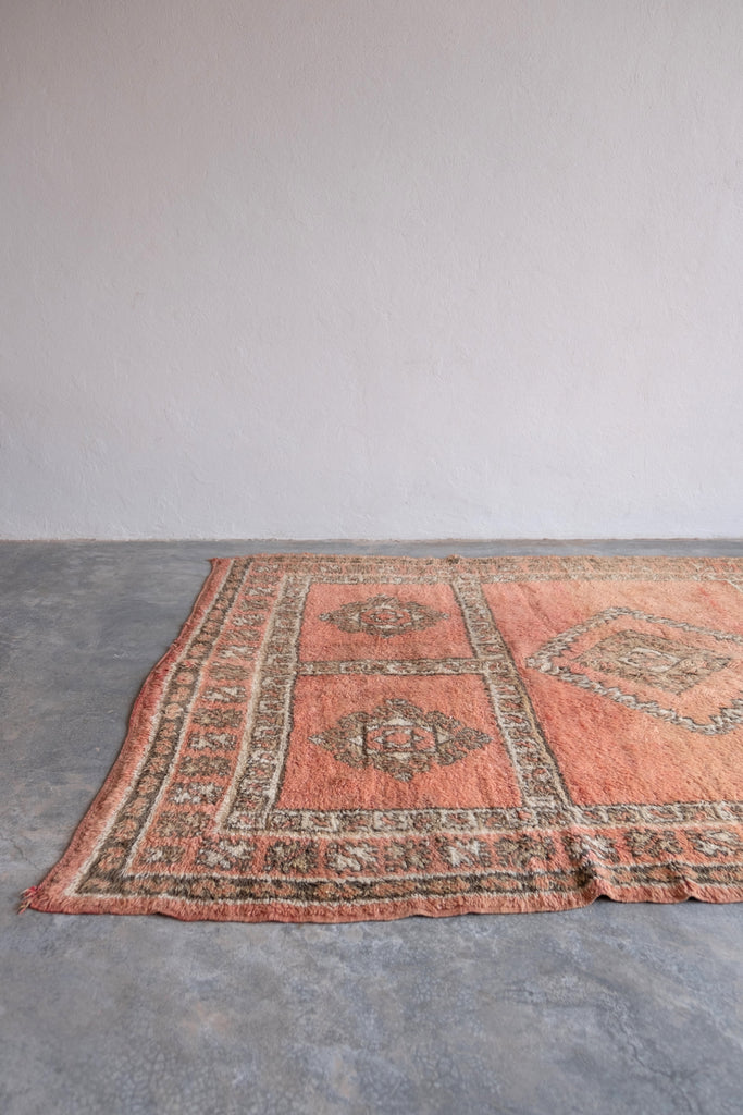 Vintage Moroccan rug showcasing traditional Berber patterns.