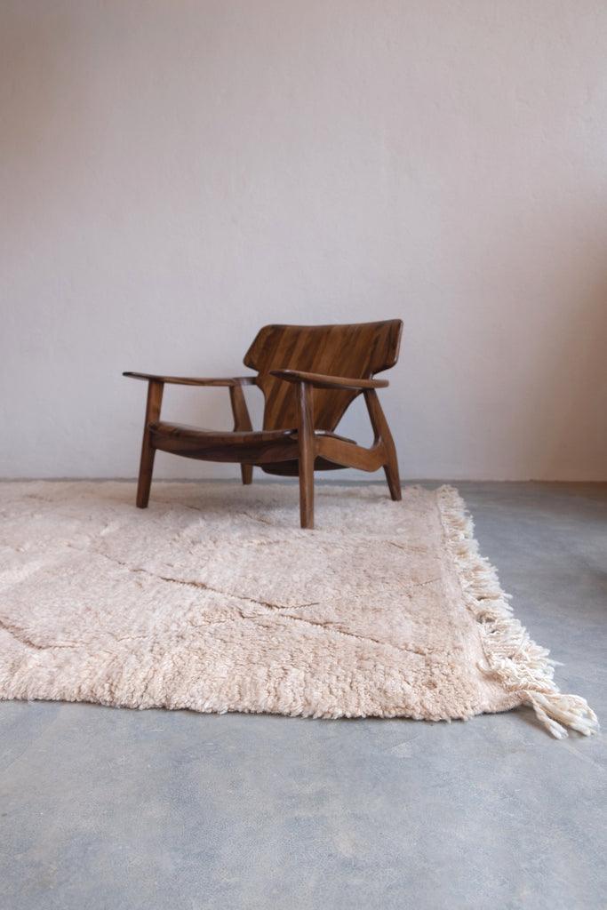 Contemparary new handmade Moroccan rug natural colour