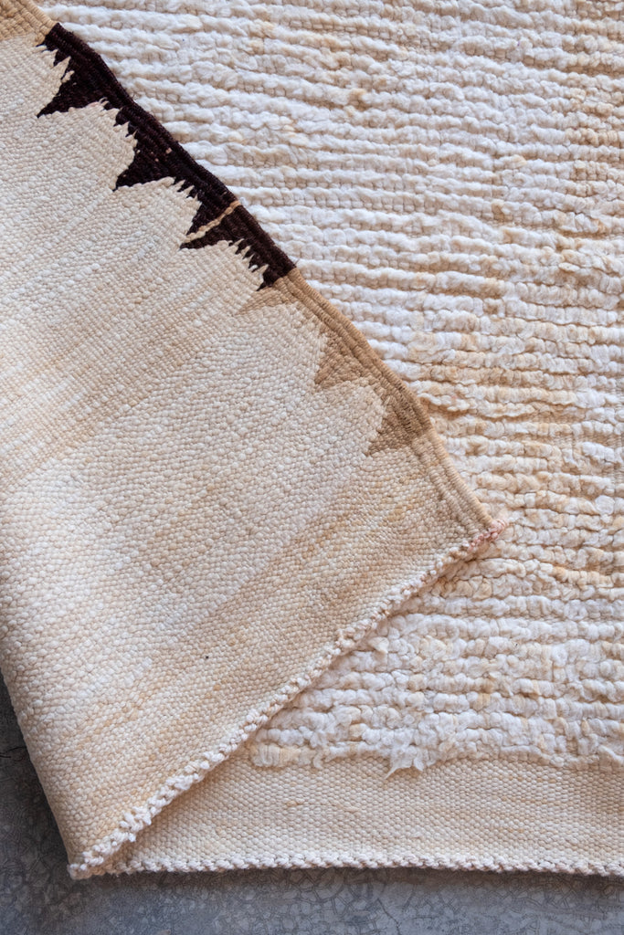 The brand new and fresh vintage style Moroccan rug  with its captivating design.
